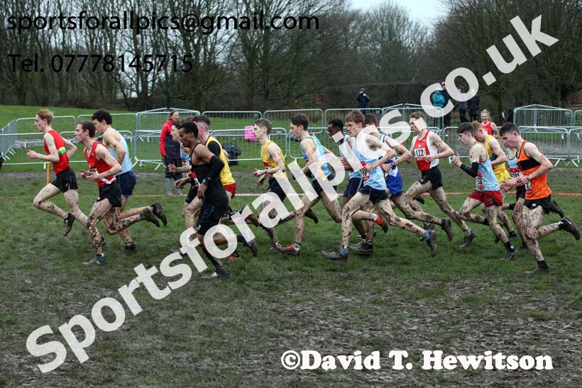 Senior boys 2019 New Balance English Schools Cross Country Champs, Temple Newsam, Leeds. Photo:  David T. Hewitson/Sports for All Pics